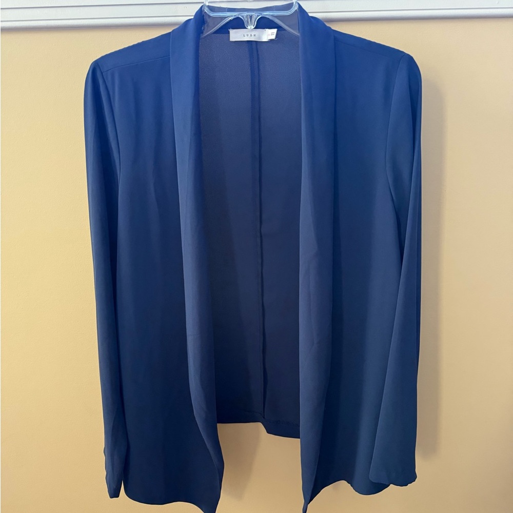NWOT semi sheer navy blue “blazer”.